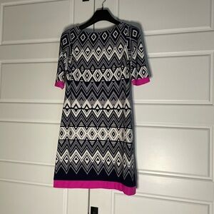 Eliza J blue pink and white Shift Dress